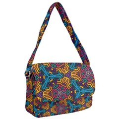 Grubby Colors Kaleidoscope Pattern Courier Bag by Pakrebo