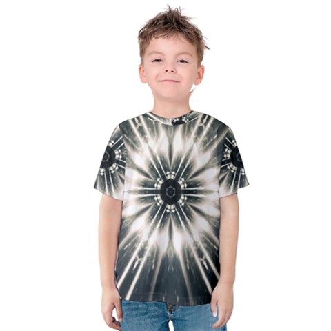 Abstract Fractal Pattern Lines Kids  Cotton Tee by Pakrebo