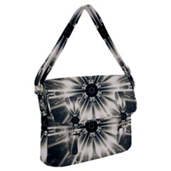 Abstract Fractal Pattern Lines Buckle Messenger Bag