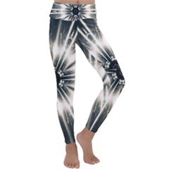 Abstract Fractal Pattern Lines Kids  Lightweight Velour Classic Yoga Leggings