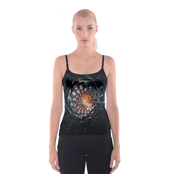 Abstract Fractal Pattern Galaxy Spaghetti Strap Top