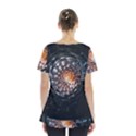 Abstract Fractal Pattern Galaxy Skirt Hem Sports Top View2