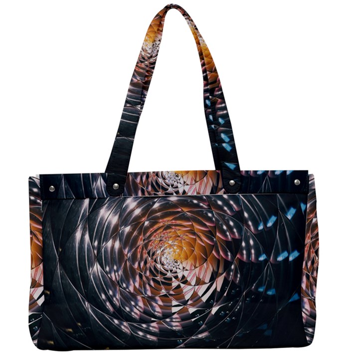 Abstract Fractal Pattern Galaxy Canvas Work Bag