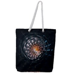 Abstract Fractal Pattern Galaxy Full Print Rope Handle Tote (large) by Pakrebo