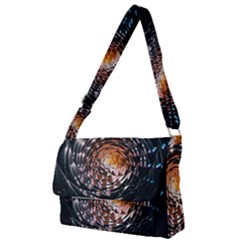 Abstract Fractal Pattern Galaxy Full Print Messenger Bag