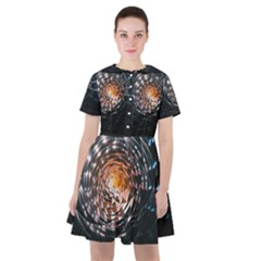 Abstract Fractal Pattern Galaxy Sailor Dress by Pakrebo