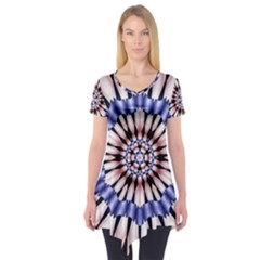 Digital Art Art Artwork Abstract Short Sleeve Tunic  by Pakrebo