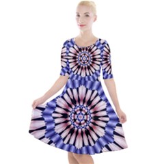 Digital Art Art Artwork Abstract Quarter Sleeve A-line Dress by Pakrebo