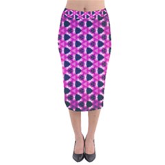 Digital Art Art Artwork Abstract Velvet Midi Pencil Skirt