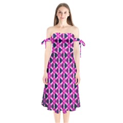 Digital Art Art Artwork Abstract Shoulder Tie Bardot Midi Dress