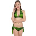 Green Leaf Plant Freshness Color Tie It Up Bikini Set View1