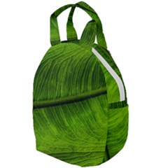 Green Leaf Plant Freshness Color Travel Backpacks by Pakrebo