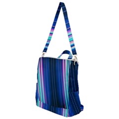 Abstract Fractal Pattern Lines Crossbody Backpack