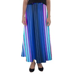 Abstract Fractal Pattern Lines Flared Maxi Skirt by Pakrebo