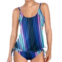 Abstract Fractal Pattern Lines Tankini Set View1