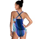 Abstract Fractal Pattern Lines Tankini Set View2