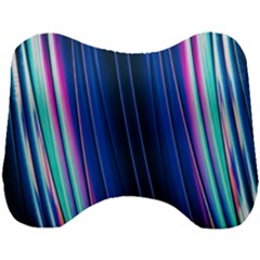 Abstract Fractal Pattern Lines Head Support Cushion by Pakrebo