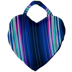 Abstract Fractal Pattern Lines Giant Heart Shaped Tote by Pakrebo