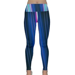 Abstract Fractal Pattern Lines Lightweight Velour Classic Yoga Leggings by Pakrebo