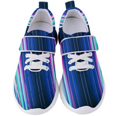 Abstract Fractal Pattern Lines Women s Velcro Strap Shoes