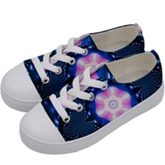 Abstract Fractal Pattern Colorful Kids  Low Top Canvas Sneakers by Pakrebo