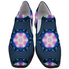 Abstract Fractal Pattern Colorful Slip On Heel Loafers