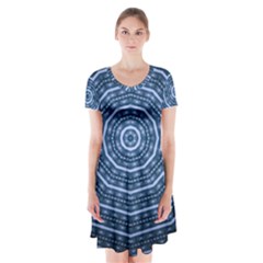 Digital Art Art Artwork Abstract Short Sleeve V-neck Flare Dress by Pakrebo