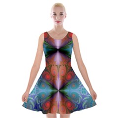 Fractal Fractal Background Design Velvet Skater Dress