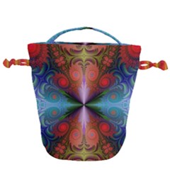 Fractal Fractal Background Design Drawstring Bucket Bag by Pakrebo