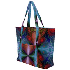 Fractal Fractal Background Design Zip Up Canvas Bag