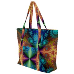 Fractal Fractal Background Design Zip Up Canvas Bag