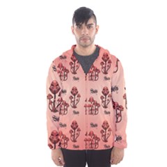 Funny Mushroom Pattern Hooded Windbreaker (men) by FantasyWorld7