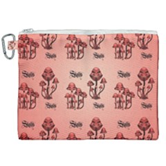 Funny Mushroom Pattern Canvas Cosmetic Bag (xxl) by FantasyWorld7