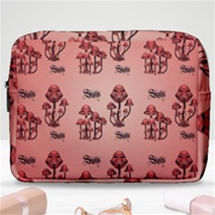 Funny Mushroom Pattern Make Up Pouch (large) by FantasyWorld7