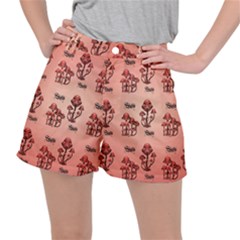 Funny Mushroom Pattern Stretch Ripstop Shorts by FantasyWorld7