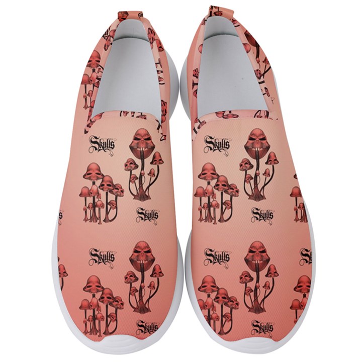 Funny Mushroom Pattern Men s Slip On Sneakers