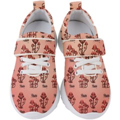 Funny Mushroom Pattern Kids  Velcro Strap Shoes