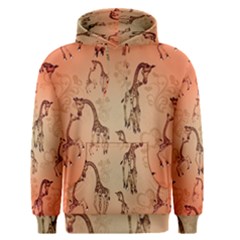 Cute Giraffe Pattern Men s Pullover Hoodie by FantasyWorld7