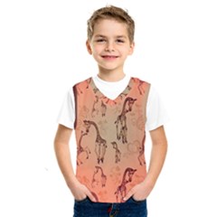 Cute Giraffe Pattern Kids  Sportswear by FantasyWorld7