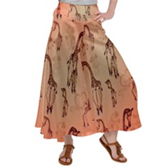 Cute Giraffe Pattern Satin Palazzo Pants by FantasyWorld7