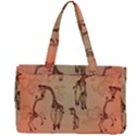 Cute Giraffe Pattern Canvas Work Bag View2