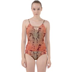 Cute Giraffe Pattern Cut Out Top Tankini Set by FantasyWorld7