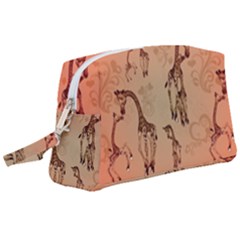 Cute Giraffe Pattern Wristlet Pouch Bag (large)