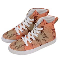 Cute Giraffe Pattern Women s Hi-top Skate Sneakers by FantasyWorld7