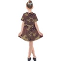 Camo Dark Brown Kids  Short Sleeve Shirt Dress View2