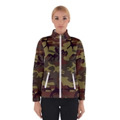 Camo Green Brown Winter Jacket by retrotoomoderndesigns