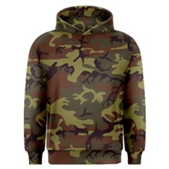 Camo Green Brown Men s Overhead Hoodie by retrotoomoderndesigns