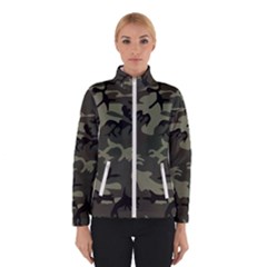 Camo Dark Green Winter Jacket by retrotoomoderndesigns