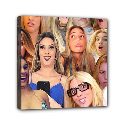 Lele Pons - Funny Faces Mini Canvas 6  X 6  (stretched) by Valentinaart