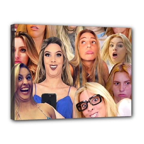 Lele Pons - Funny Faces Canvas 16  X 12  (stretched) by Valentinaart